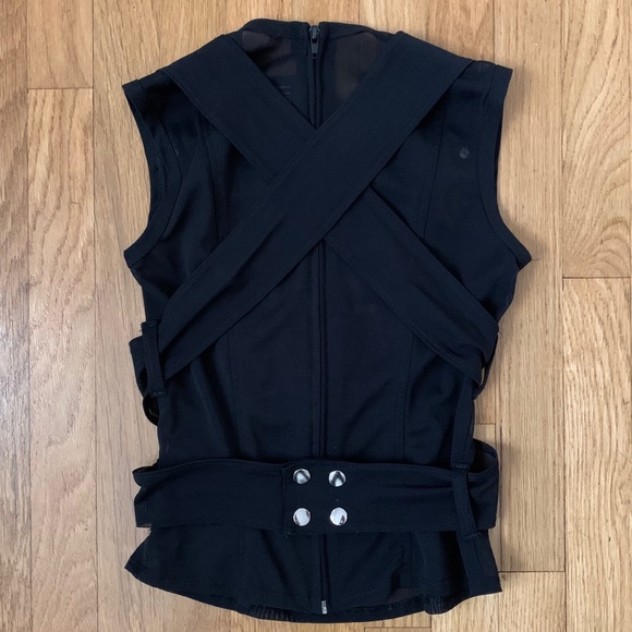 RARE Black Wrap/bandage see thru shirt 2000’s - Picture 2 of 11